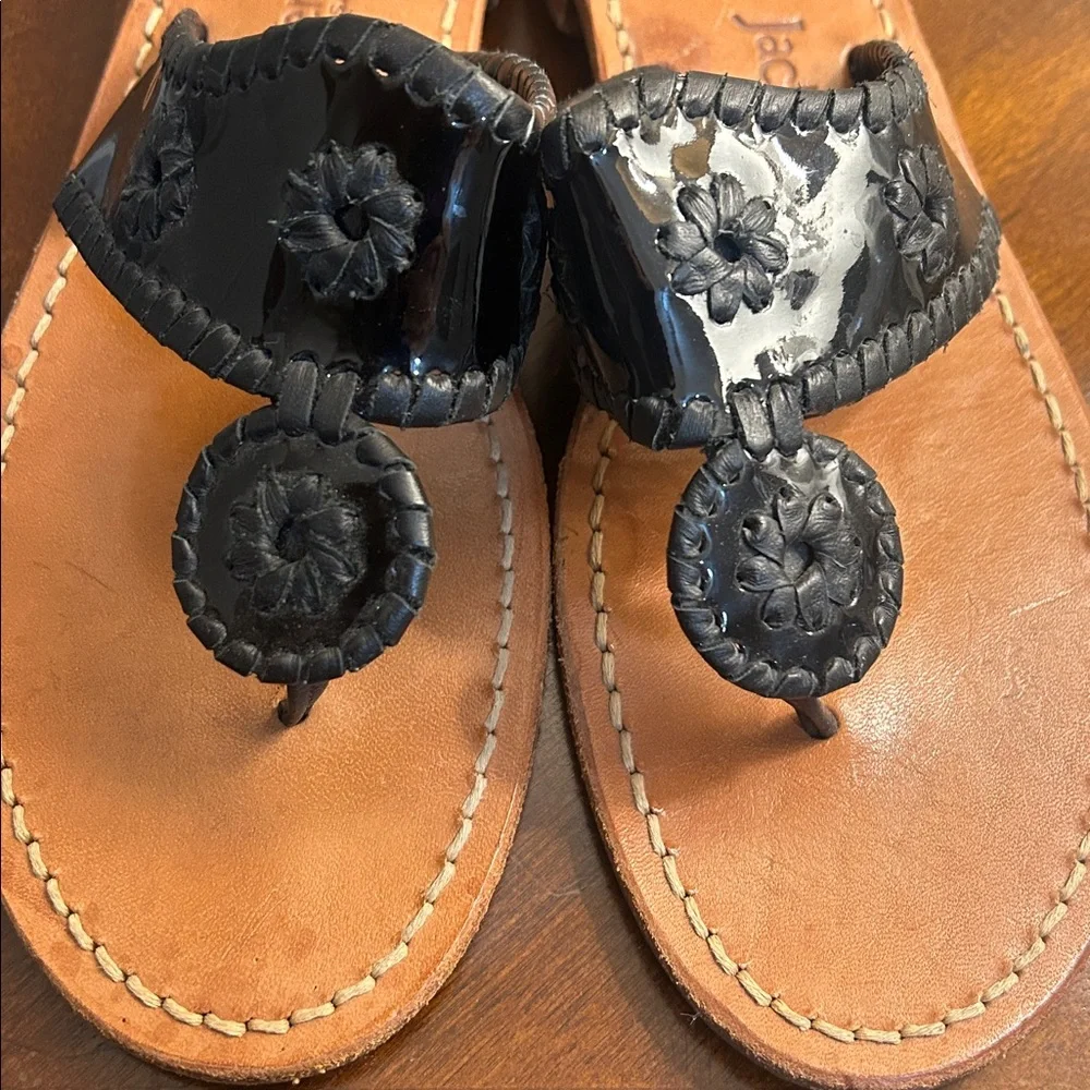 Jack Roger ‘Original Jacks’ Black Patent Leather Sandal - Picture 6 of 9